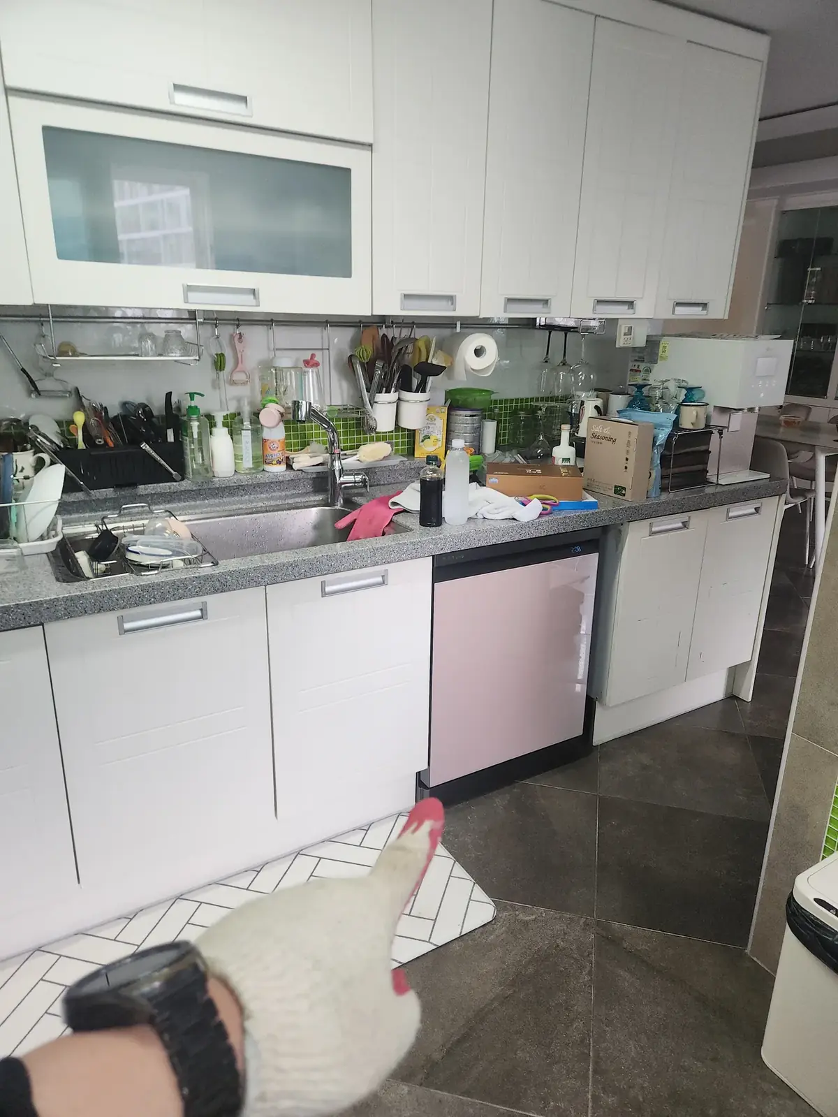 식기세척기 자리 확보 시공